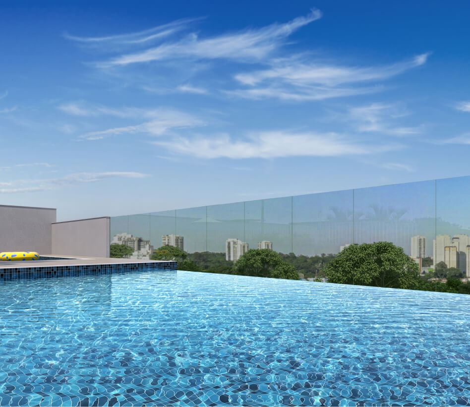 Piscina adulto com borda infinita 